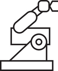 Industrial Robot Line Icon
