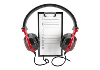 Call center QA check list concept isolated, transparent background, PNG, cutout.