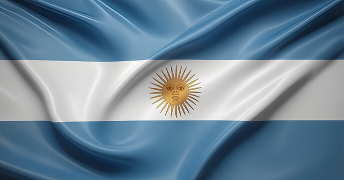 Argentinian Flag Wave for Memorial Day or Independence Day of Argentina