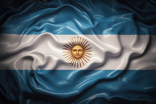 Argentinian Flag Wave for Memorial Day or Independence Day of Argentina