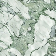 Naklejka premium Seamless Light Green and White Marble Texture