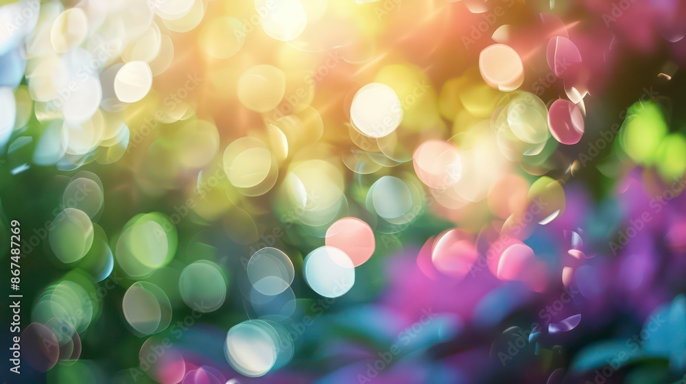Aufkleber an image depicting a blurred background and a bokeh effect. with copy space image. generative ai
