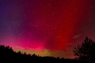 Rarely seen Aurora Borealis in Carinthia in Southern Austria