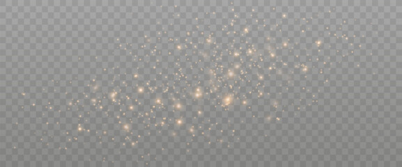 Gold sparkles background. Vector shining particles