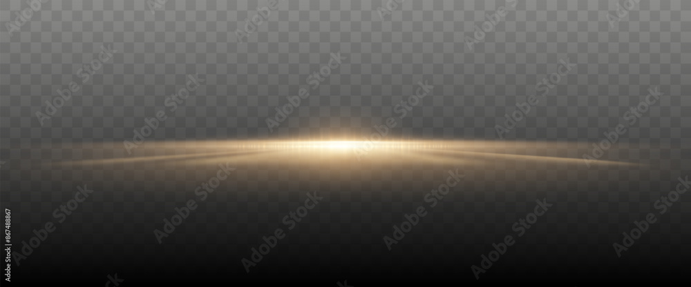 Poster lens flare vector illustration. glowing spark light effect isolated on transparent background.
