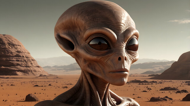 Mars Alien im Weltall Alien Mars Generative AI