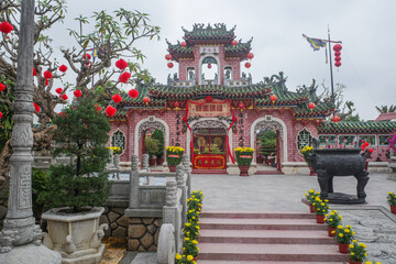 Hoi An, Vietnam - 7 Feb, 2024: Phuoc Kien Hoi Quan, Fukien Chinese Congregation Assembly Hall and...