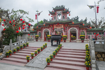 Hoi An, Vietnam - 7 Feb, 2024: Phuoc Kien Hoi Quan, Fukien Chinese Congregation Assembly Hall and...