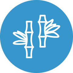 bamboo Vector Line White Circles Multicolors