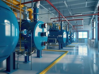 industrial heating modern boiler room with advanced gas systems hightech energy efficiency concept 3d rendering