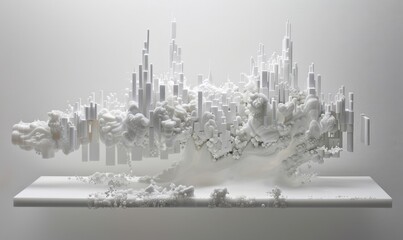  3D Cityscape Art Print