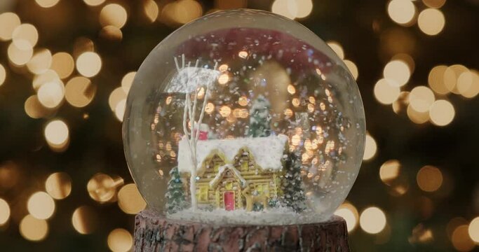 Snow Globe and Christmas Tree Light Decoration