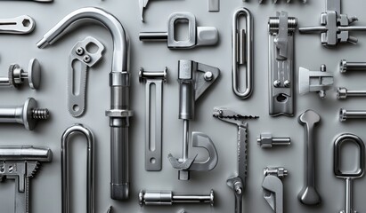 Obraz premium Gearhead's Toolbox: A Comprehensive Collection of Mechanical Tools