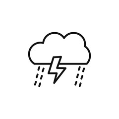 Thunderstorm Icon Collection Storm Illustrations for Weather and Nature