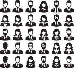 Business Avatar Vector Design Illustration Collection