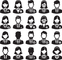 Minimalist Avatar Vector Design Illustration Pack