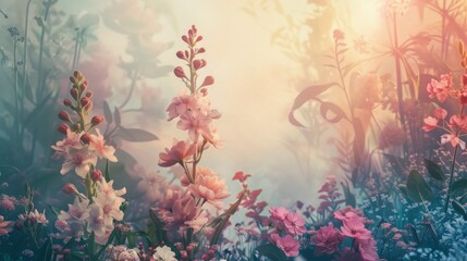 floral or plant-related product on a colorful. concept for ads