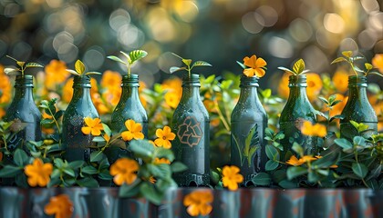 Corporate Social Responsibility (CSR) Initiatives, CSR project site with icons of community engagement, sustainability goals,