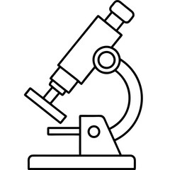 Line art of Microscope  vector