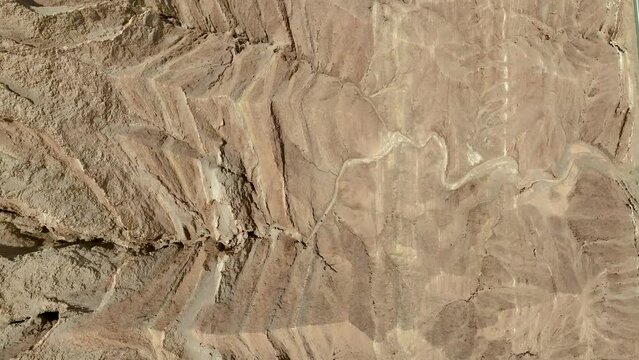 Desert of the Atacama in Chile. Valley of the moon. Aerial view.