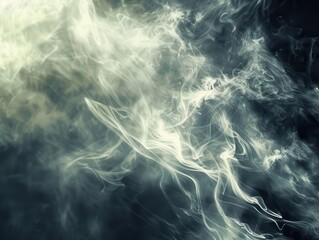 Obraz premium mysterious and atmospheric overlay of swirling smoke and dust particles ethereal tendrils create depth and texture perfect for adding mood to digital art