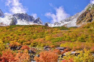 紅葉の北アルプス涸沢カール