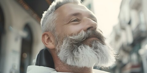 Barber used hair clipper in barbershop. Concept Hair Clipper, Barber, Barbershop, Hairstyling, Grooming