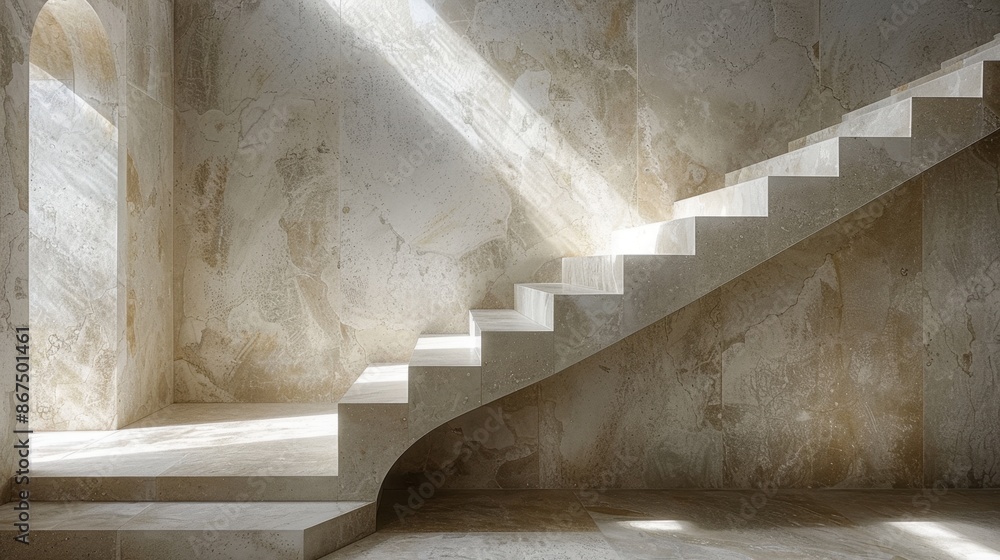 Aufkleber close-up of gypsum surfaces with a minimal design, emphasizing the simplicity and elegance of the ma