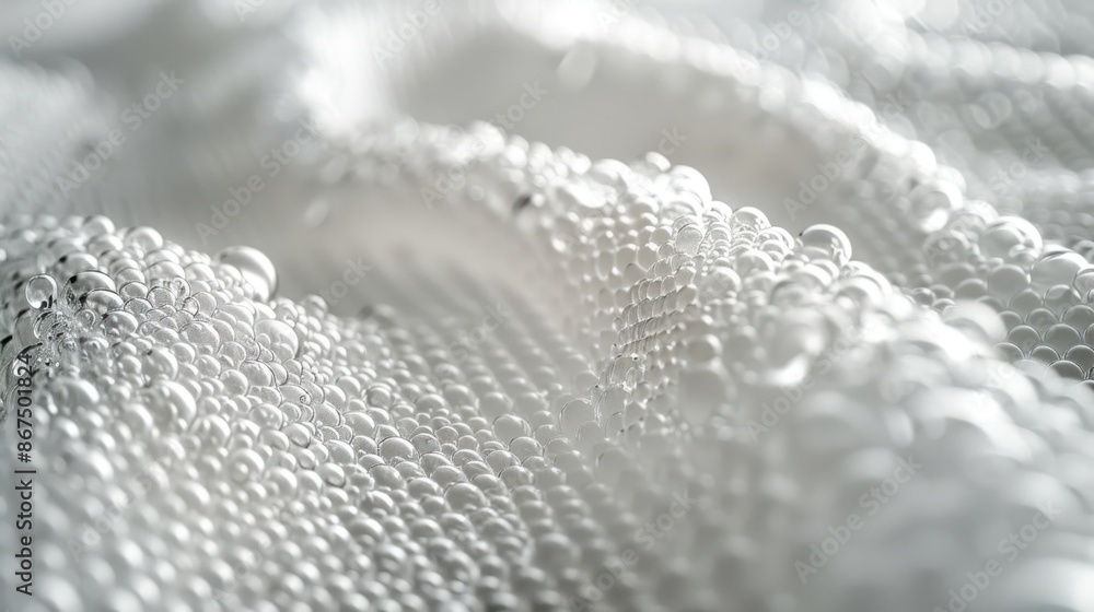 Poster close-up of fiberglass material, emphasizing its minimal design and smooth texture. the even distrib