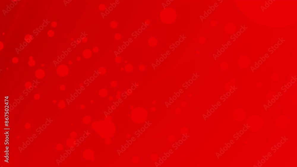 Poster red gradient background with small and large circles scattered across. suitable for abstract backgro