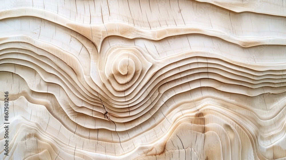 Poster close-up of light wood texture surface with intricate natural patterns, ideal for enhancing designs 