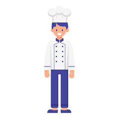 Smiling Chef in Uniform Vector Illustration
