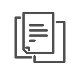 Documents related icon outline and linear vector.	
