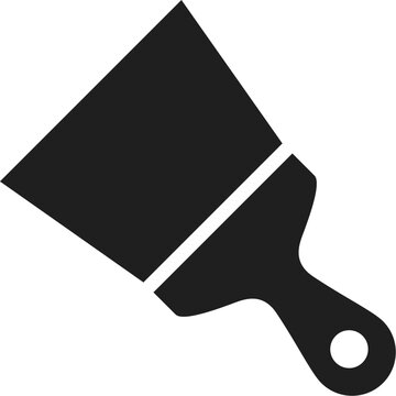 black putty knife icon clip art preview