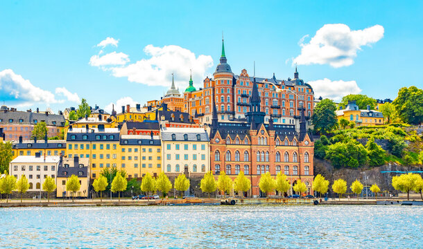 Stockholm city skyline, Mariaberget area, Sweden