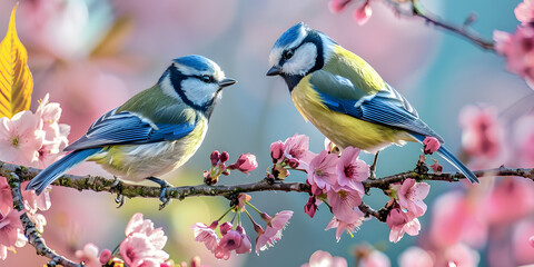 Fototapeta premium Beautiful Shot of the Blue Tit Bird