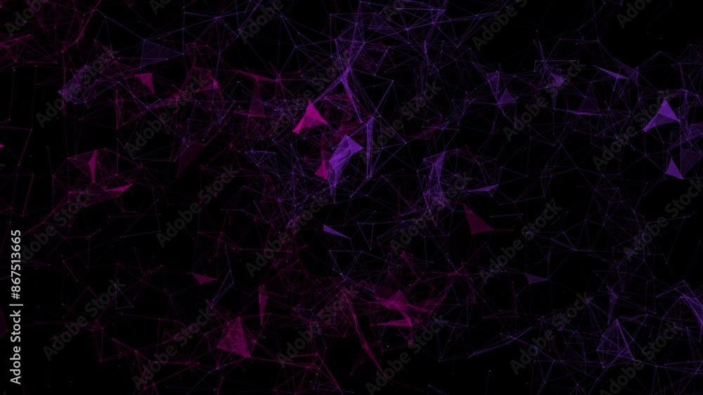Poster wave of particles futuristic dots wave 3d animation. big data abstract technology futuristic backgro