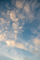 The background of the cloudy sky in the late afternoon