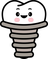 Cute Teeth Character Illustration