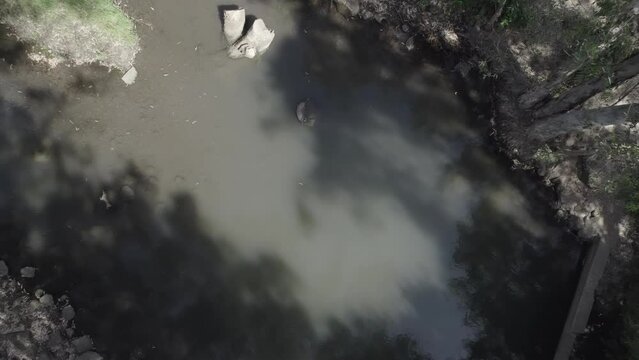 Aerial video over ein tut golan heights Israel