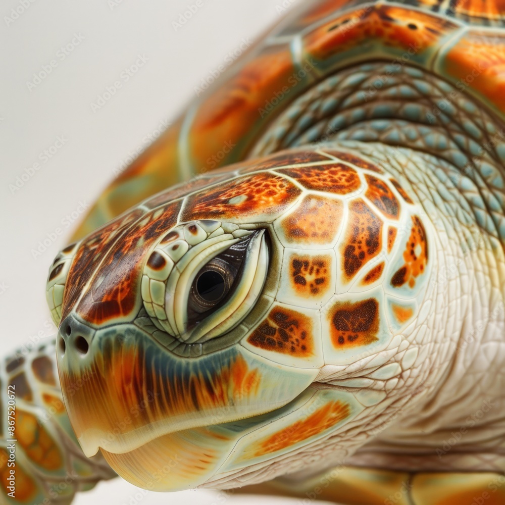 Fototapete vivid turtle shell with intricate patterns