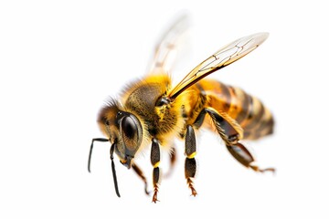 Buzzing Honey Bee in Flight