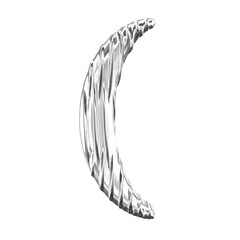 Fluted silver symbol
