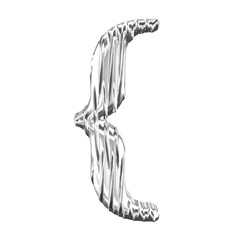 Fluted silver symbol