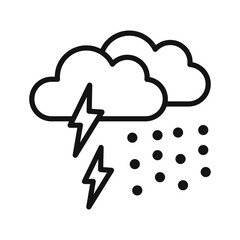Thunderstorm Icon Pack Stormy Weather Illustrations for Natural Phenomena