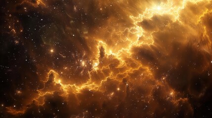 Naklejka premium The formation of stars, from dense molecular clouds collapsing under gravity, highlights the dynamic and ever-changing nature of space.
