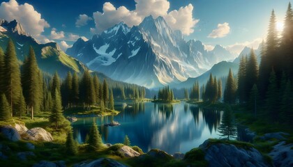 lake in the mountains