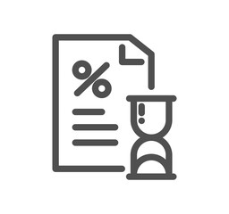 Credit rating related icon outline and linear vector.	
