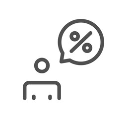 Credit rating related icon outline and linear vector.	
