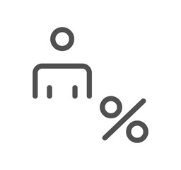 Credit rating related icon outline and linear vector.	
